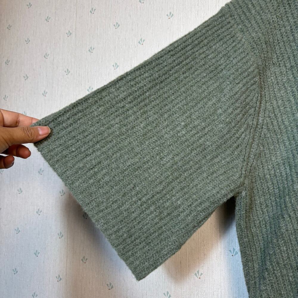 NWOT Aerie Unreal Short Sleeve Cardigan Sz XL Button Front Olive Green Relaxed - Picture 9 of 15